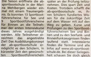 Zeitungsartikel April 2015