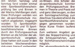 Zeitungsartikel September 2013